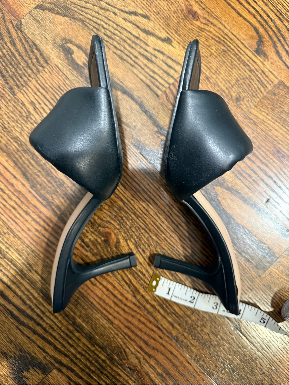 Black Faux Leather Slide Heel Mules - Women - Picture 5 of 6